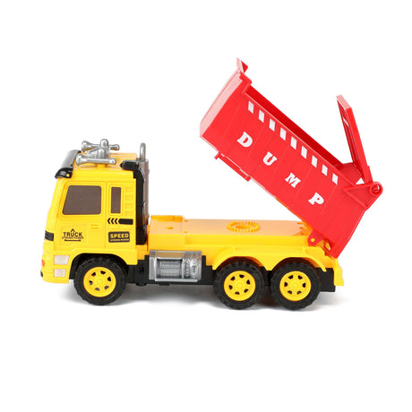 Autos, Lastkraftwagen, vehicooler Muldenkipper mit Bagger