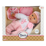 Beau Baby Babypop with bottle and bib, 40 cm