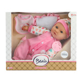 Toi-toys Baby Beau Babypuppe mit Flasche und Lätzchen, 40 cm