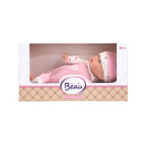 Beau Baby liegende Babypuppe mit Flasche, 30cm