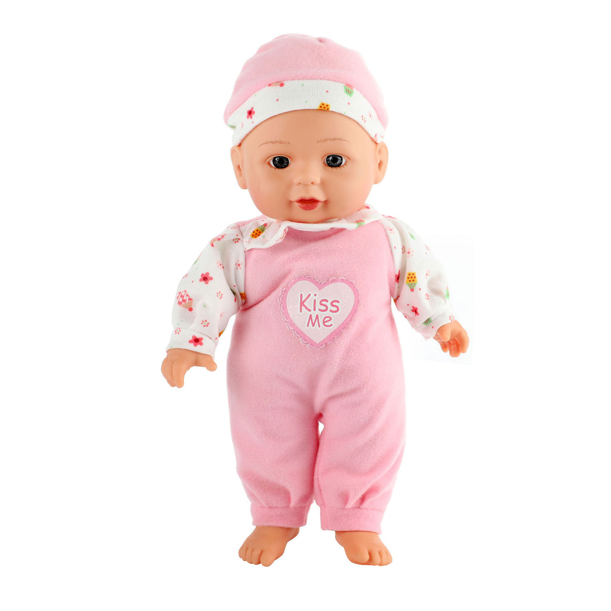 Beau Baby liegende Babypuppe mit Flasche, 30cm