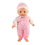 Beau Baby liegende Babypuppe mit Flasche, 30cm