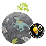 Toi-toys Sternspielzeug leuchtet im Dunkeln, Dino-Decke, 150 x 130 cm