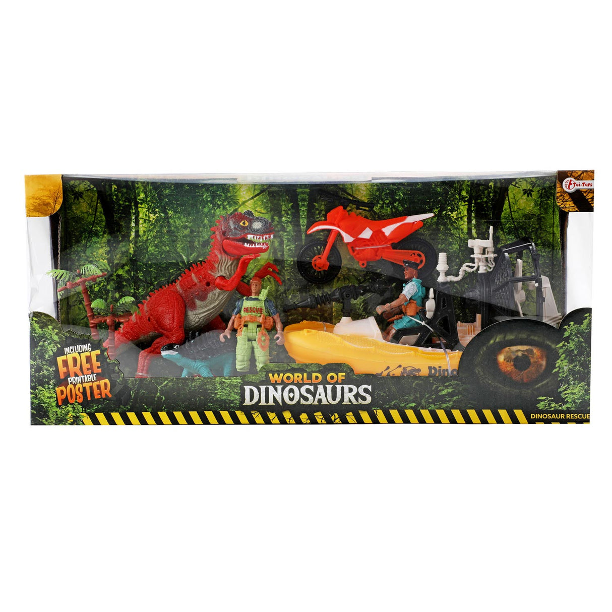 Spielset „Welt der Dinosaurier“ – Boot und Motorrad mit Dinosauriern