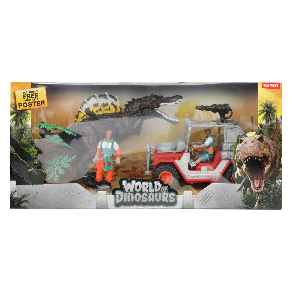 World of Dinosaurs Play Set Jeep med Dino