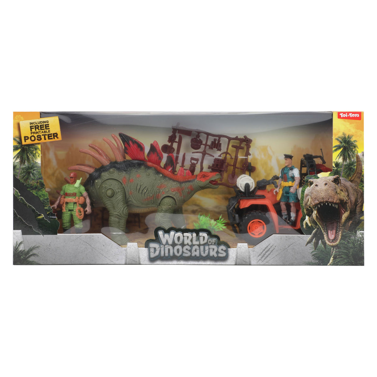 Welt vum Dinosaurier's Play Set Quad mam Dino