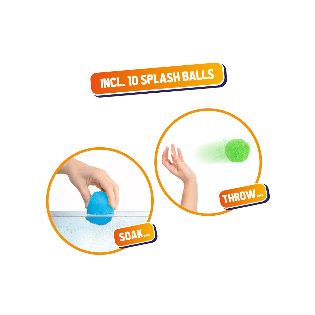 Splash Super Splashball Set (2 seaux, 10 boules d'éclaboussures)