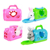 Toi-Toys Pluchen Rabbit in carrying suitcase