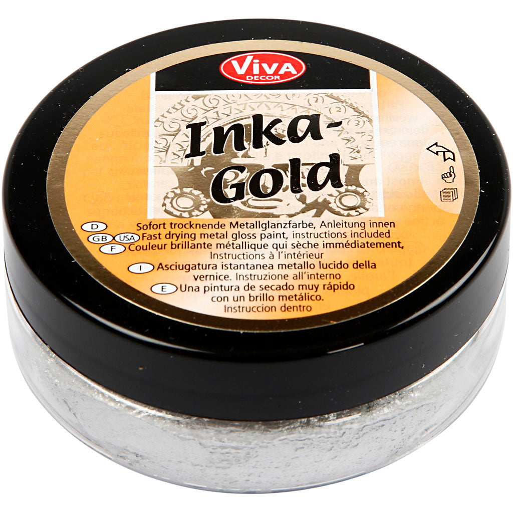 Kreativfirma Inka -gold Glosswax - Silber, 50 ml