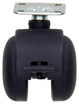 Mack by tente 1058960 - zwenkwiel met enkele wielrem vork pp, met plaat 50 mm | 5 stuks