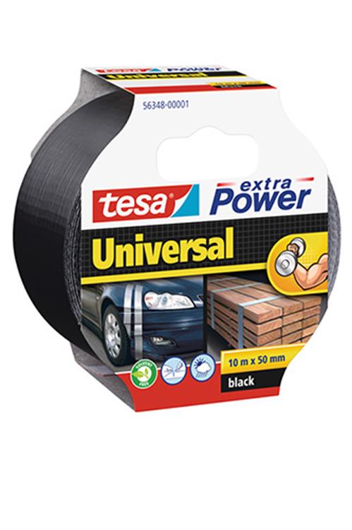 Tesa extra power universal - duct tape - 10 m x 50 mm - zwart
