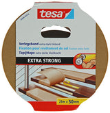 Tesa 1054489 – Teppichband extra stark 25 m x 50 mm | 6 Stück