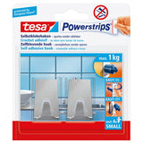 Tesa 1059018 - powerstrips small metaal rechthoekig | 6 stuks
