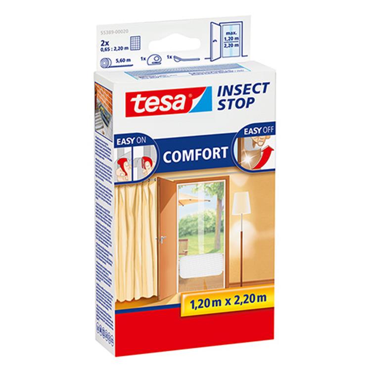 Tesa 1050465 – Premium-Fliegengittertüren 2 x 0,65 m x 2,2 m | 5 Stück