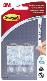 3m command™ doorzichtige mini haken met doorzichtige strips, 6hks+8s pk