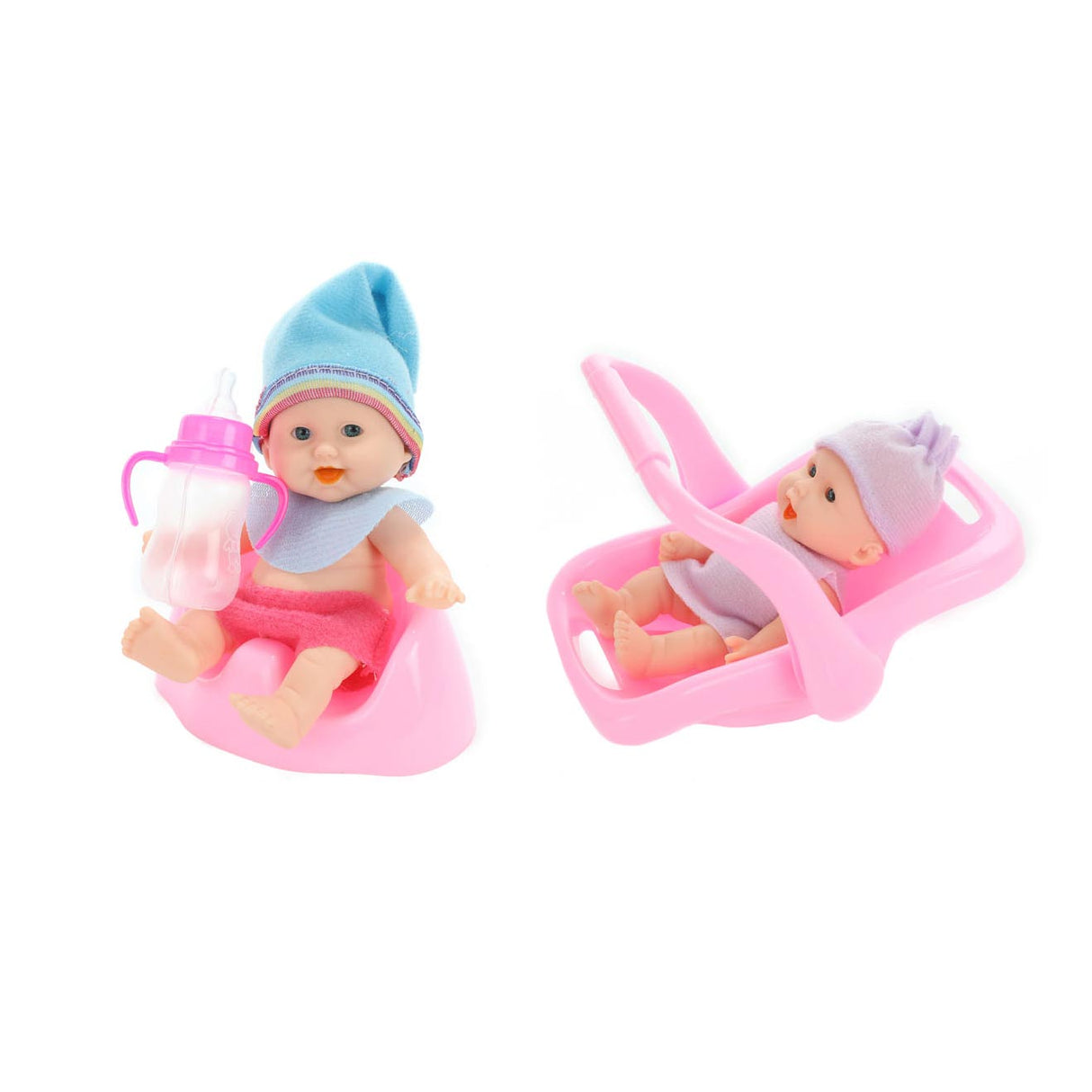Beau Baby Mini-Babypuppe sitzend, 12 cm