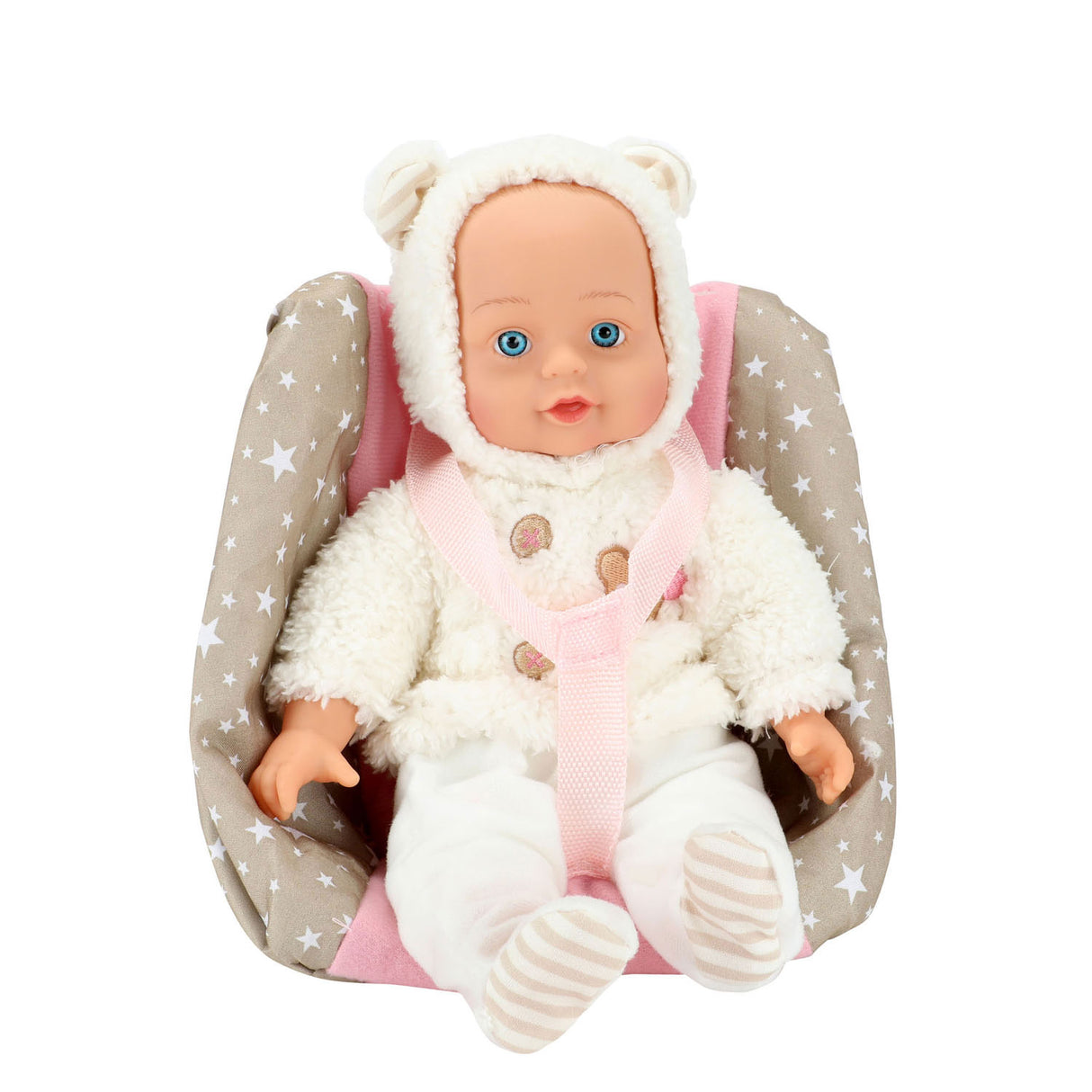 Beau Baby Baby Doll in Doll Seat, 33cm