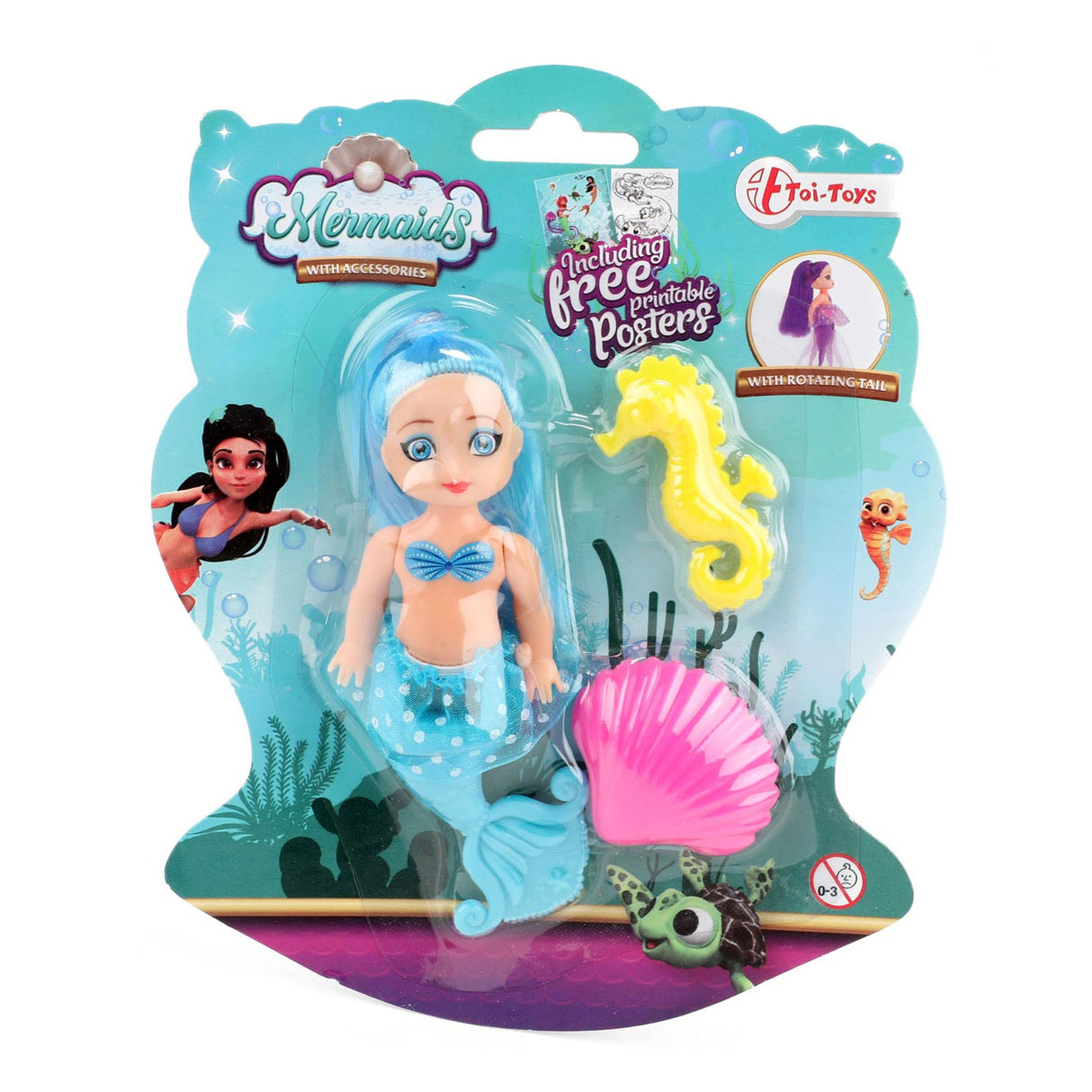 TOI-TOYS Mermaids Mermaid Pop con Kammetjes, 12 cm