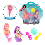 Toi-toys Meerjungfrauen-Meerjungfrauenpuppe mit Zubehör, 12 cm