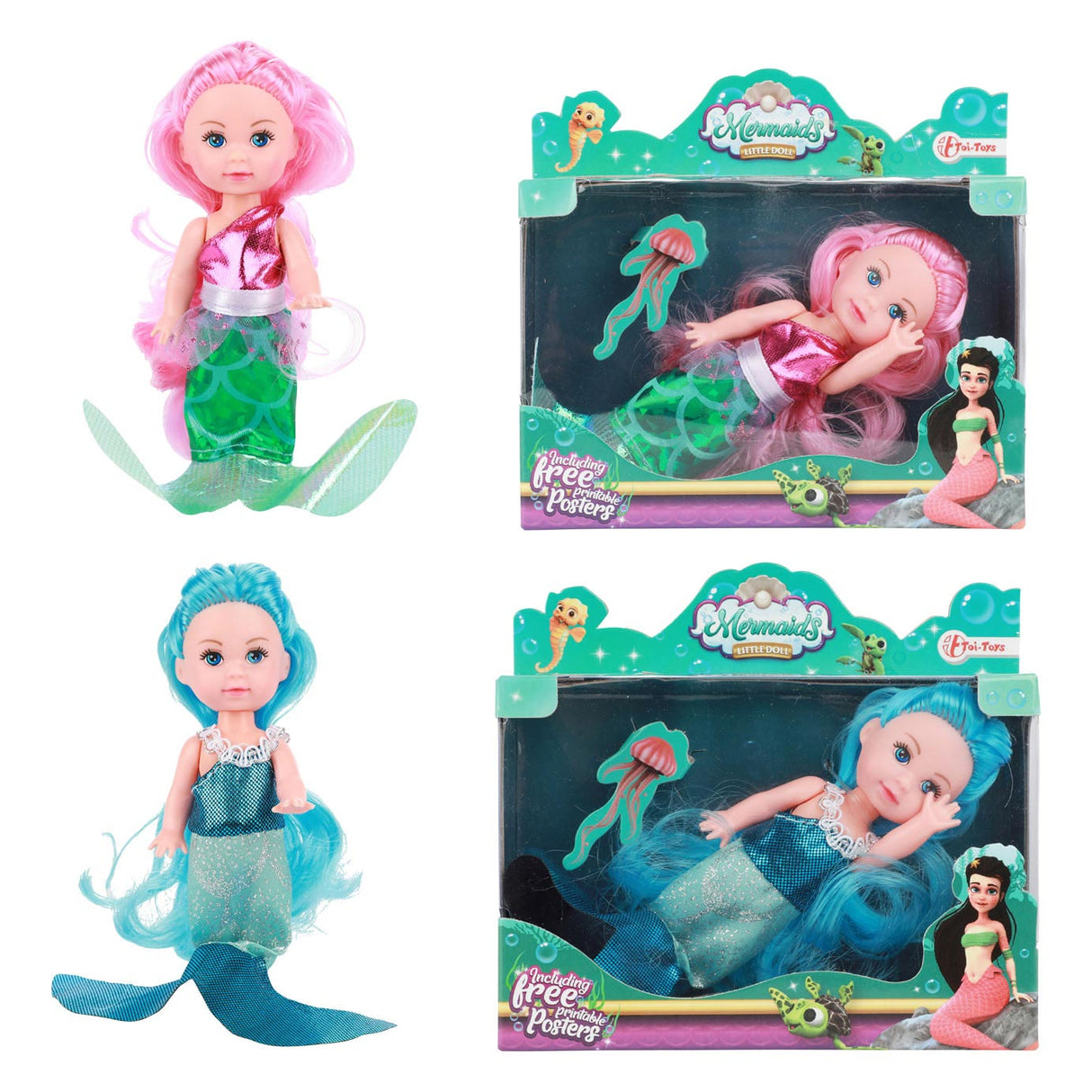 TOI-TOYS Mermaids MermaidPop Dream Hair, 11 cm