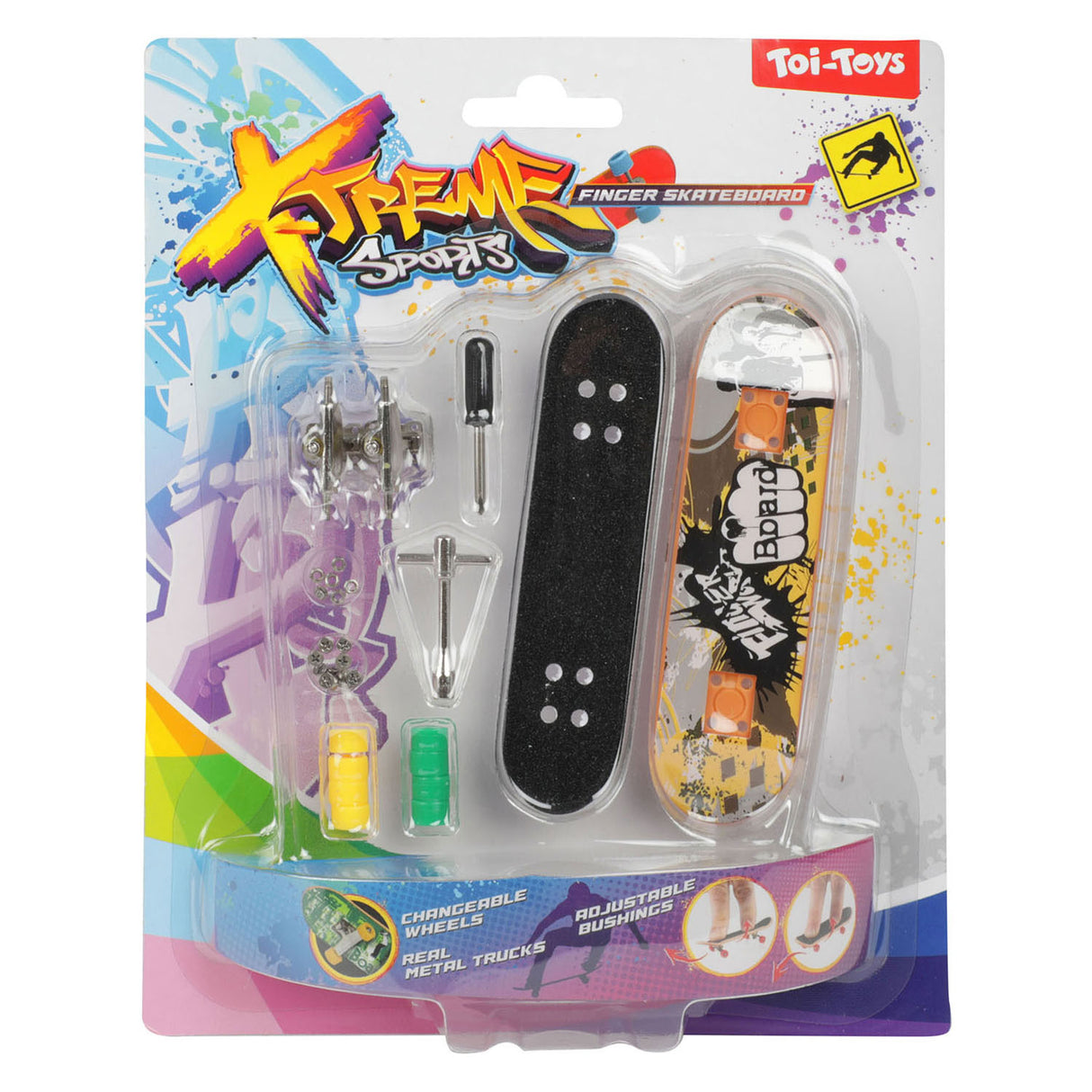 Toi-toys skate vinger skateboard met extra wielen