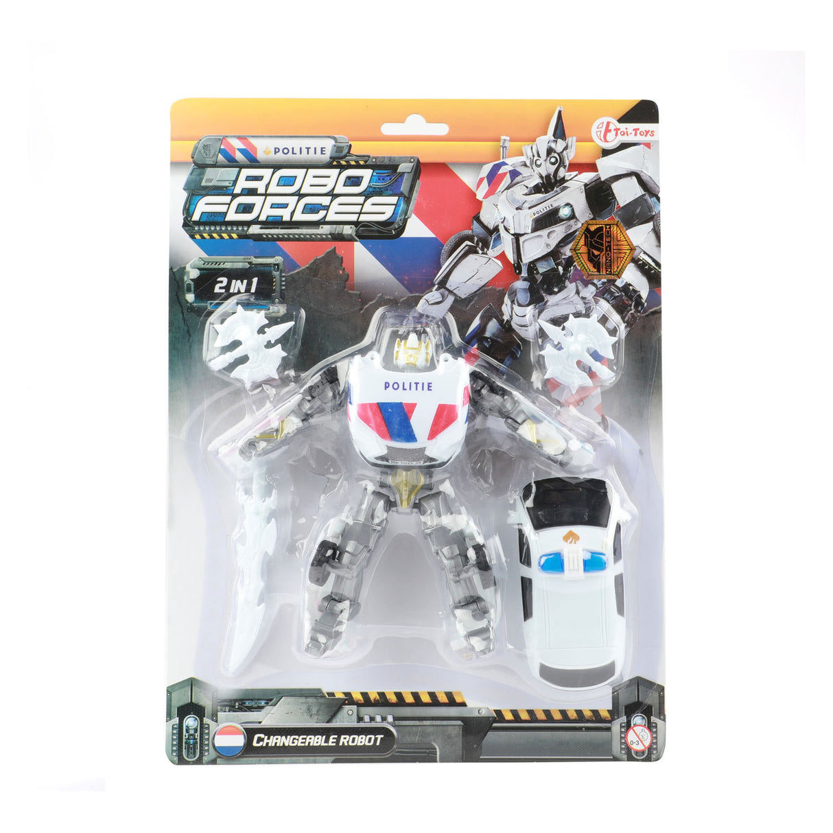 Toi-Toys Toi Toys Wechselroboter-Polizeiauto