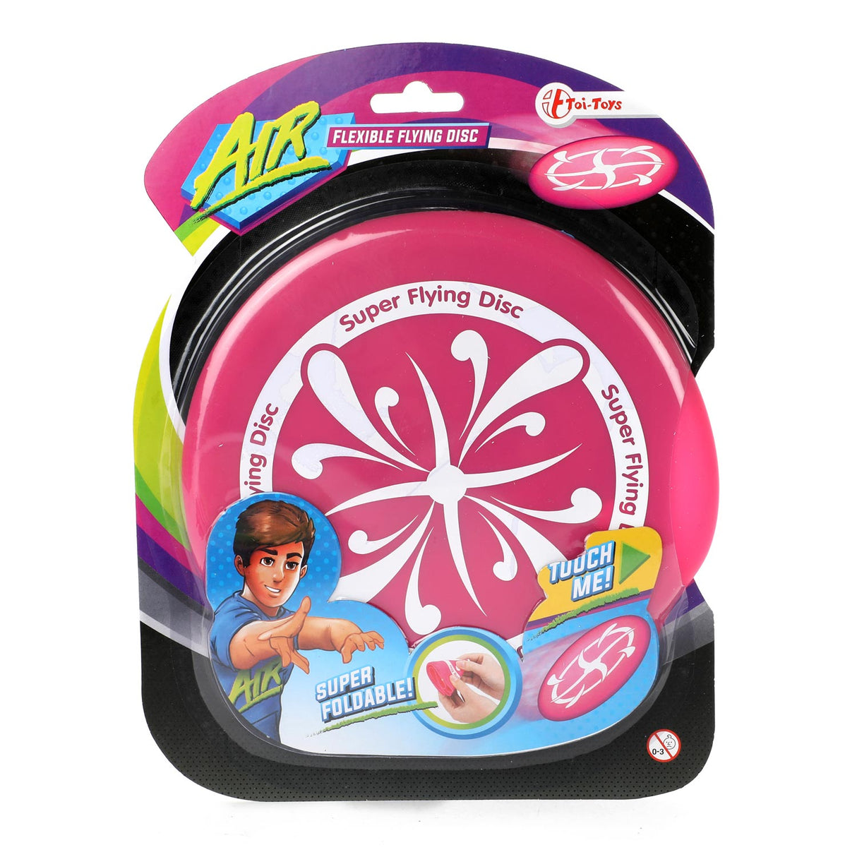 Toi-toys air superflexibele rubberen frisbee 17 cm verschillende uitvoeringen