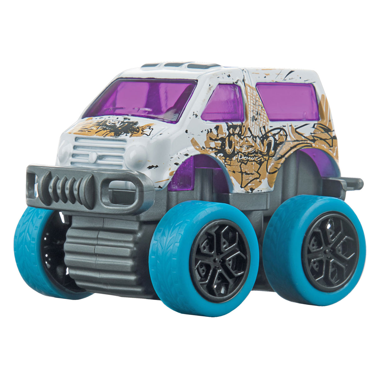 TOI-TOYS Metal Retrack Off Road Mini Cars, 4st.