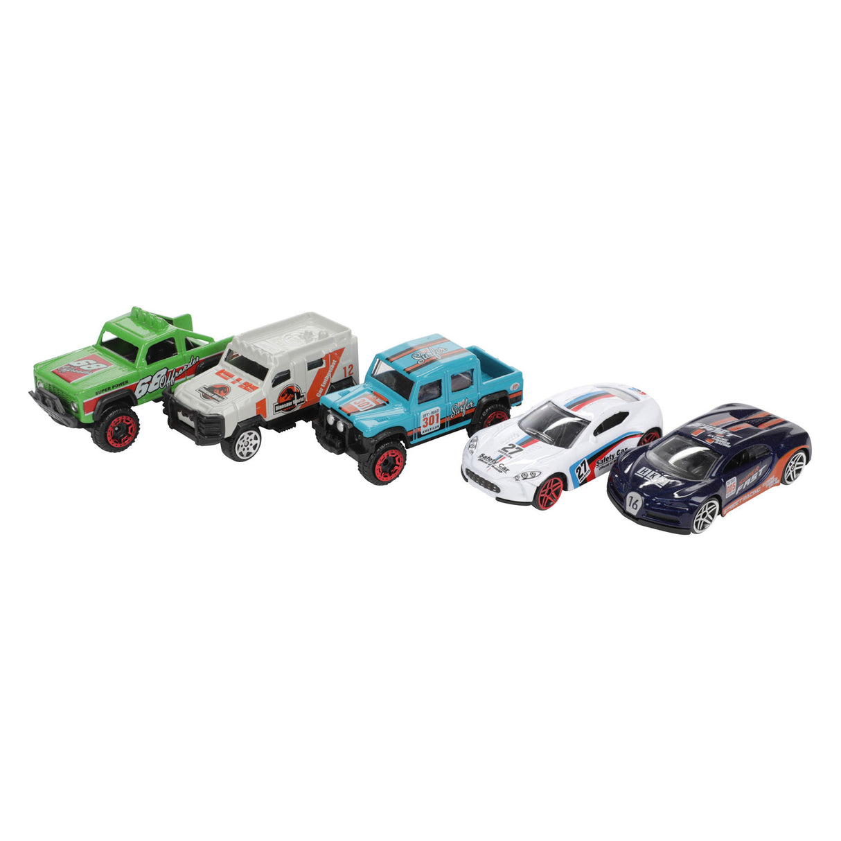 Toi-Toys Metal Rally Race cars, 5st.