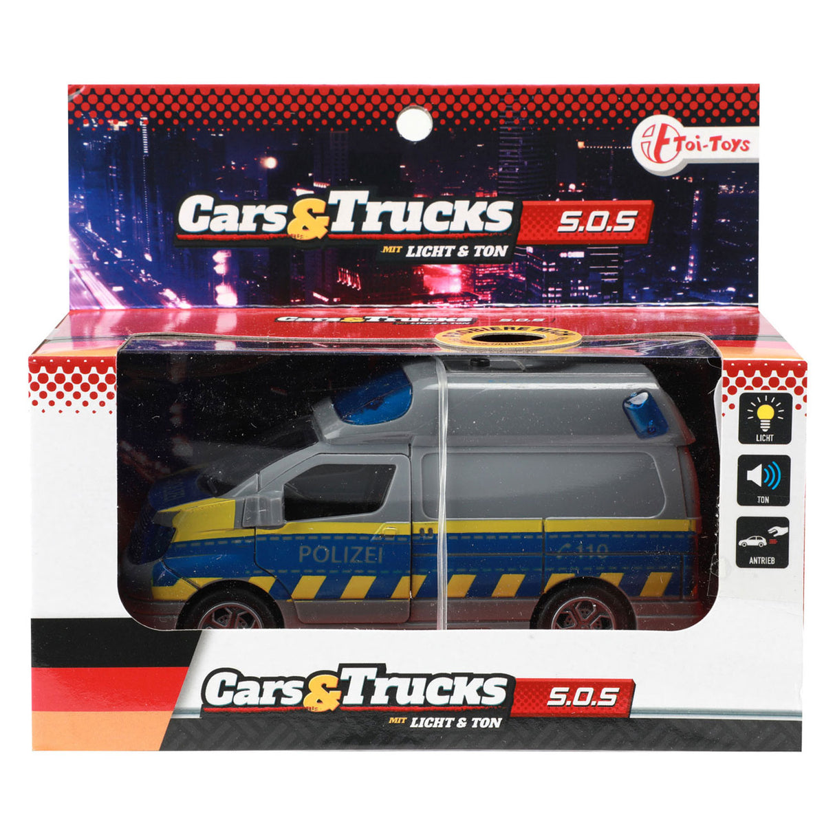 Toi-toys Toi Toys Polizeibus 12cm (deutsche Version)