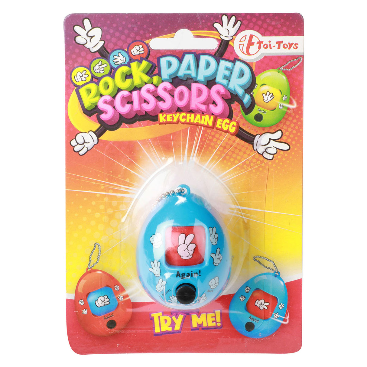 TOI-TOYS Key Ring Egg Stone Paper Paper Scissors Game