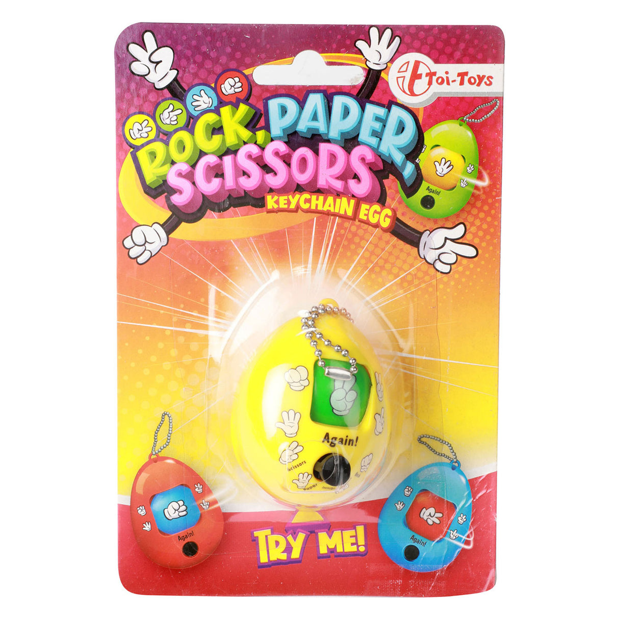 TOI-TOYS Key Ring Huevo Papel Papels Game