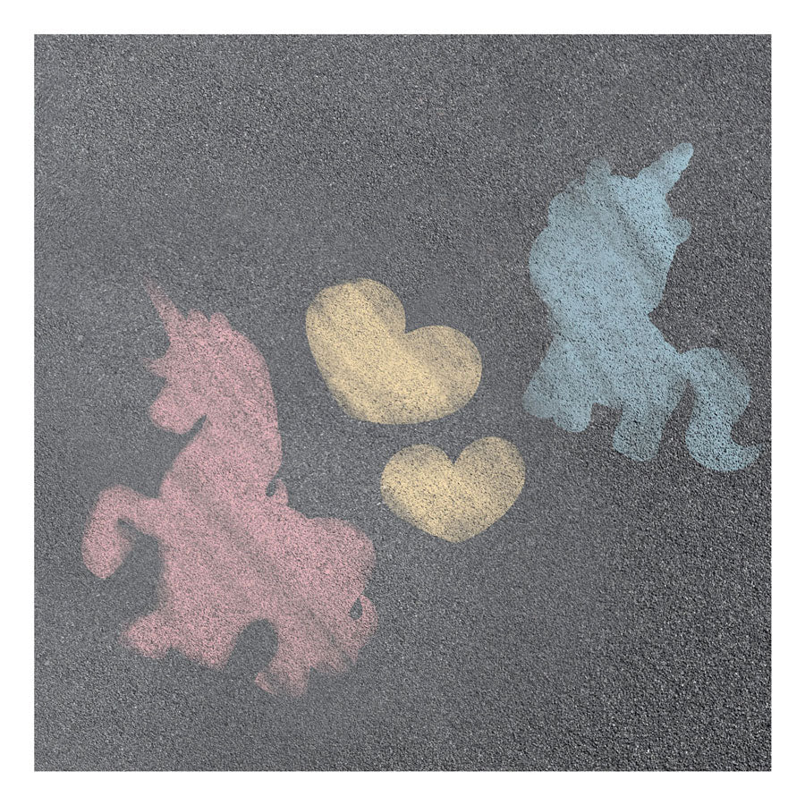 Dream Horse Sidewalk chalk unicorn with templates, 10dlg.