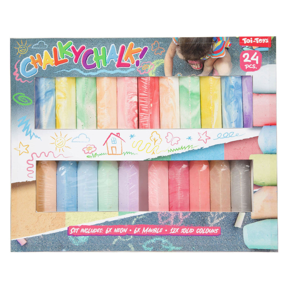 TOI-TOYS SELEWALK CHALK in scatola, 24 °.