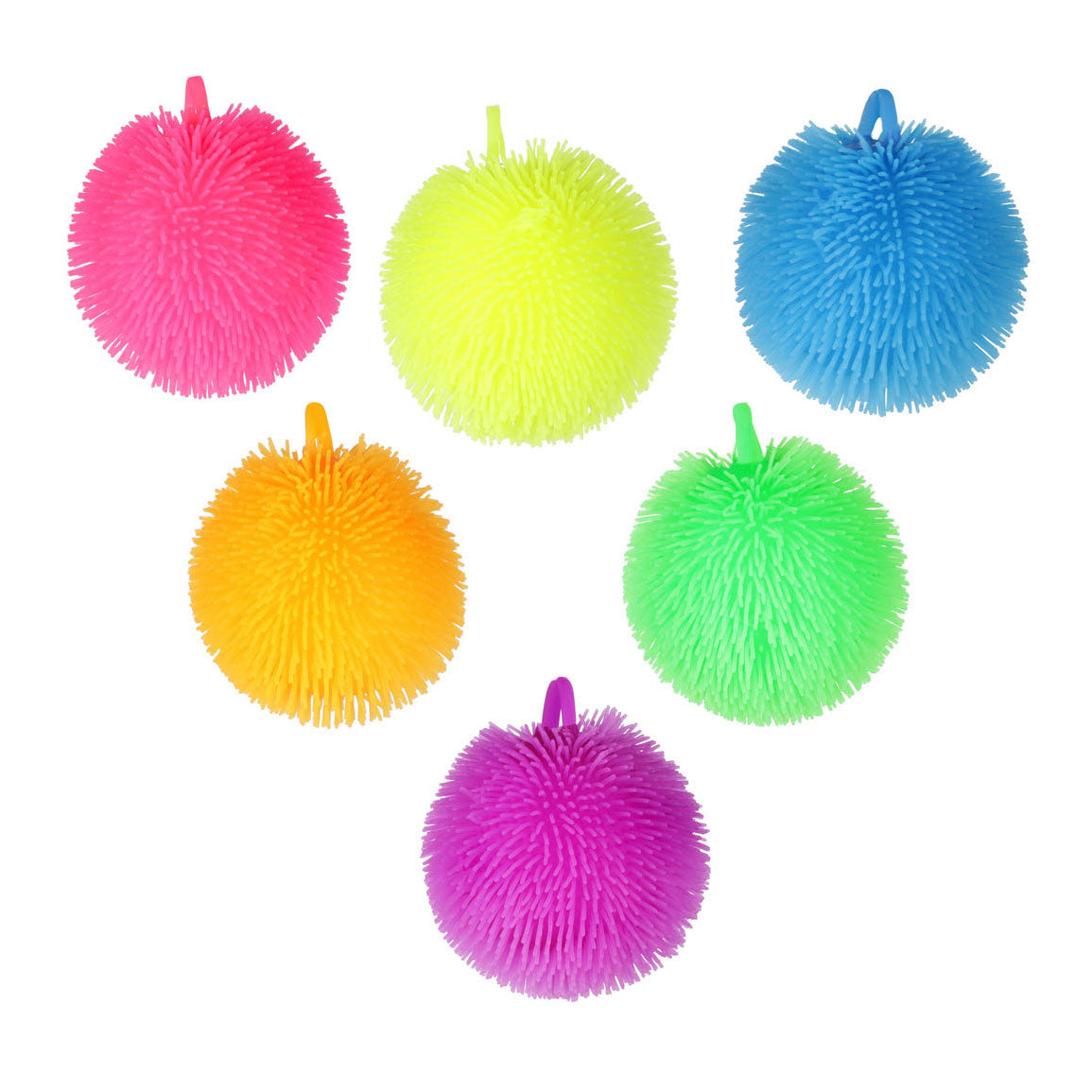 Toi-toys pufferz knijppufferbal neon, 8cm