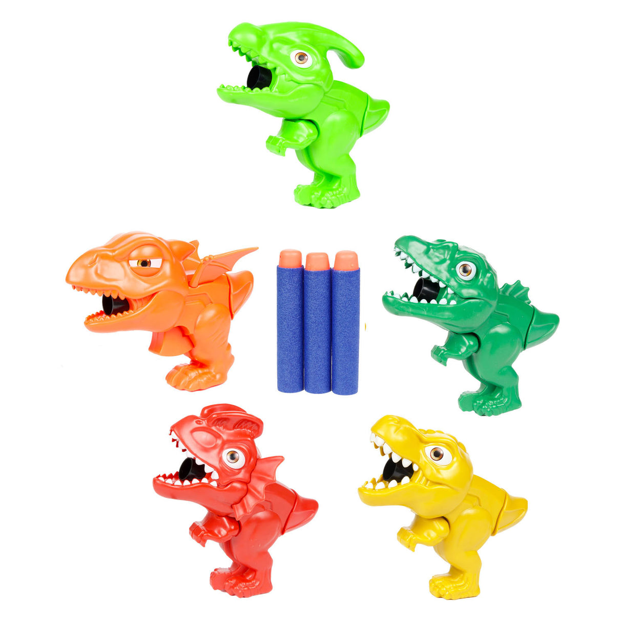 Monde des dinosaures mini dinopistool avec des flèches, 4dlg.