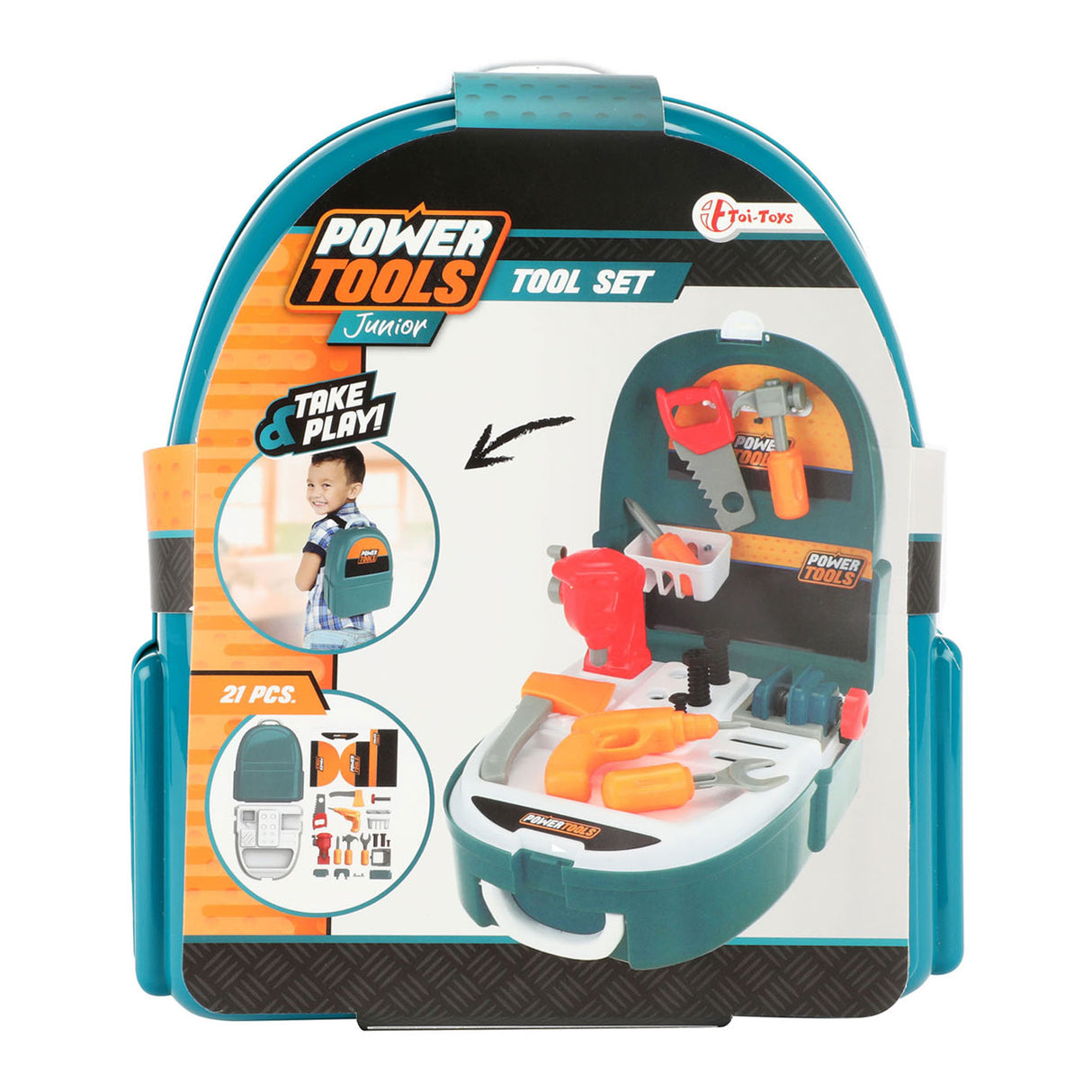 Toi-Toys Elektrowerkzeuge Tool in Rucksack eingestellt
