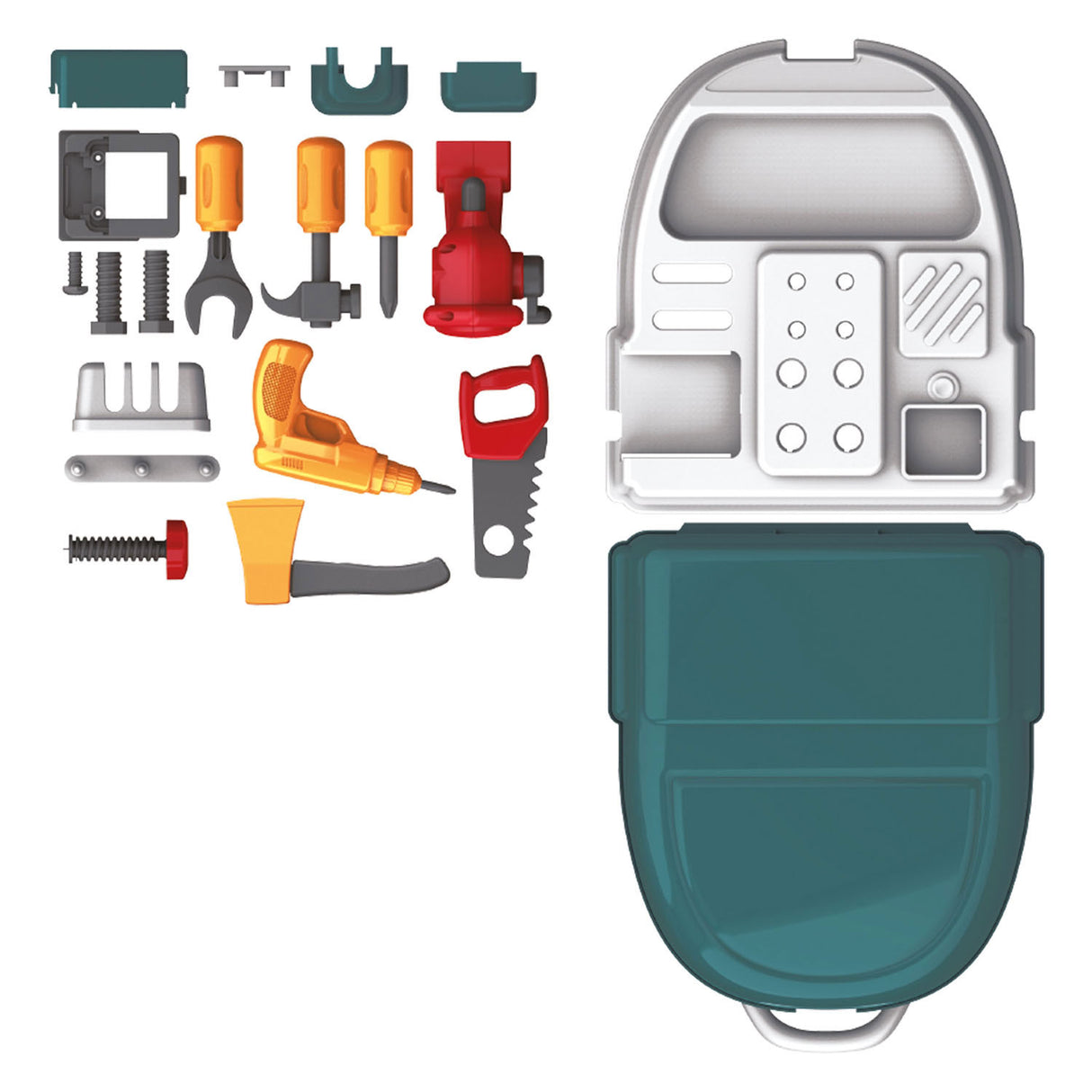 Toi-Toys-Tool-Tools in Rucksack eingestellt