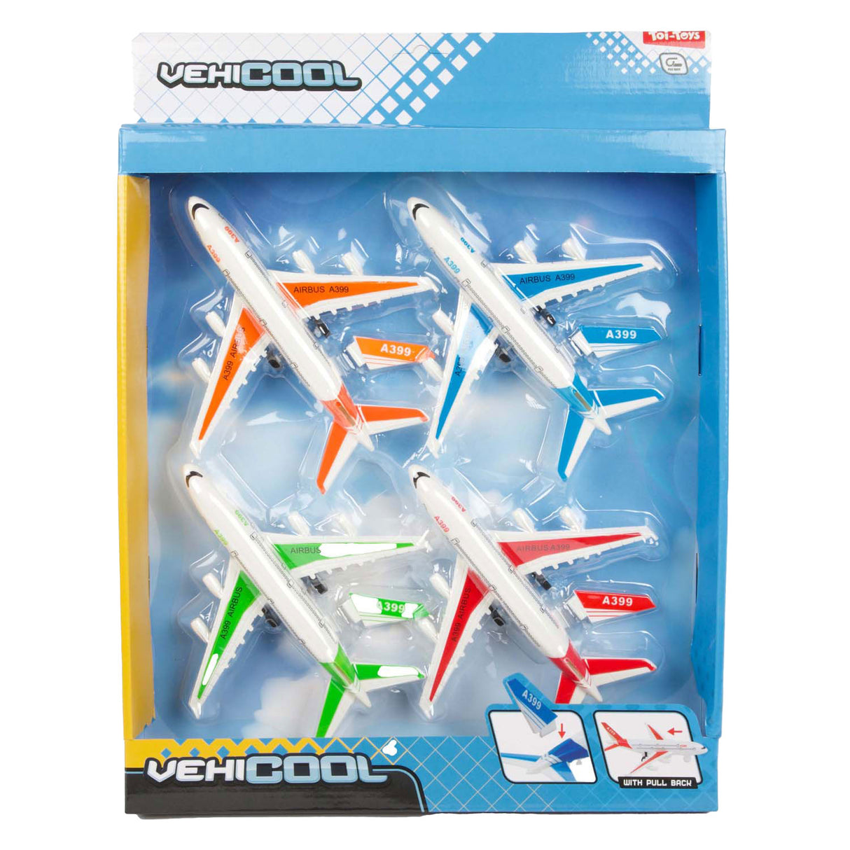 Toi-toys Vehicool Rückzugsflugzeuge, 4-tlg.