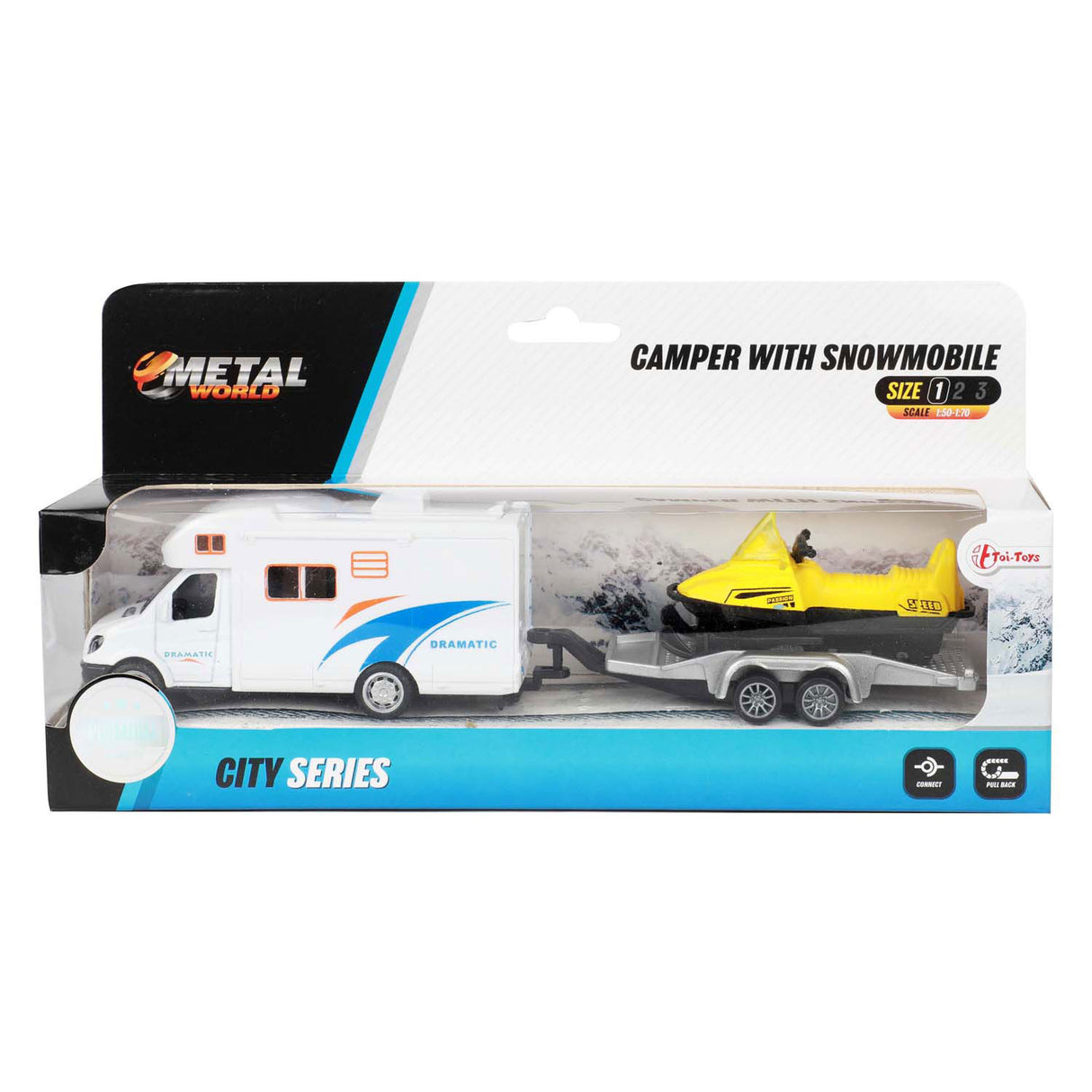 TOI-TOYS METAL COUNT WACK CAMPER Z TRADERA I SNOWMOBILE