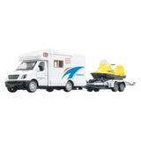 TOI-TOYS METAL TRACK Back Camper avec remorque et motoneige