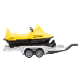 Toi-toys Metall-Camper mit Anhänger und Schneemobil