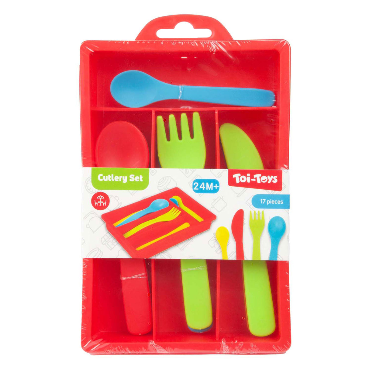 Toi-toys home food bestekset met bak, 16dlg.