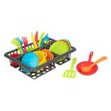 Toi-toys Home Food Spülständer mit Besteck und Pfannen, 27-tlg.