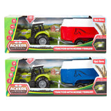 Toi-toys Ackers Ville Traktor und Anhänger mit Licht und Sound, 10 cm