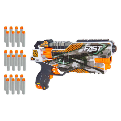 Toi-toys Foam Strikex elektrische Schießpistole Shockwave mit 24 Schaumstoffpfeilen