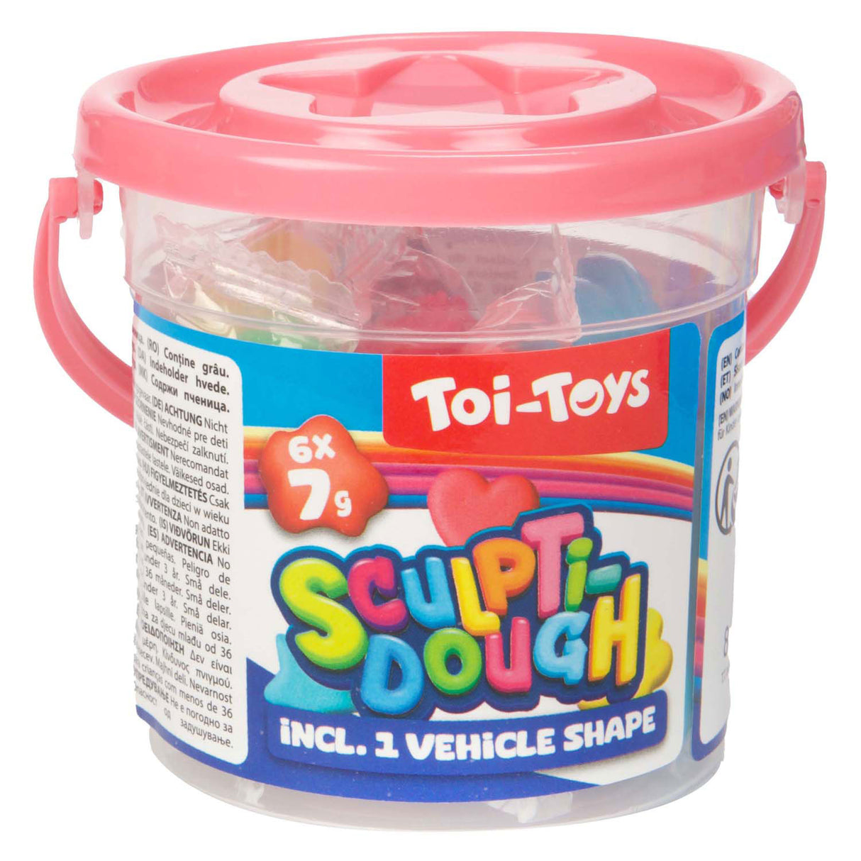 Toi-toys sculptidough kleiset met mal in emmer, 7dlg.