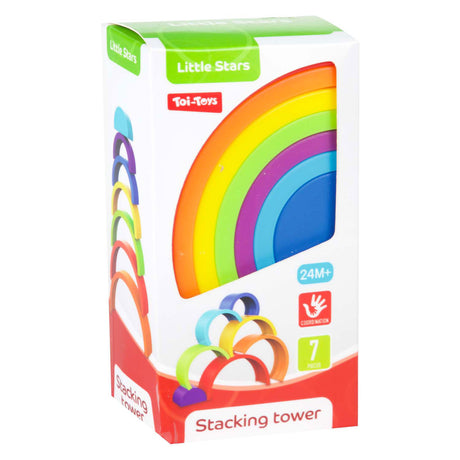 Toi-toys Little Stars Baby-Stapelturm Regenbogen, 7-tlg.