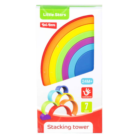 Toi-toys Little Stars Baby-Stapelturm Regenbogen, 7-tlg.