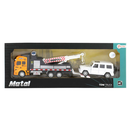 Toi-toys Metall-Abschleppwagen mit Auto, 2-teilig.
